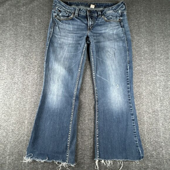 Silver Jeans Denim - Silver Jeans Lola Womens Sz 36x29 Bootcut Embroidered Medium Wash Denim